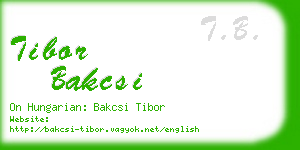 tibor bakcsi business card